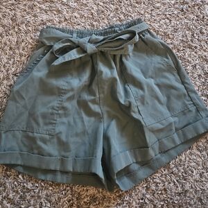 Women's Green Casual Shorts